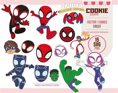 Spidey And His Amazing Friends Png Clipart Superhero Clipart Superhero ...