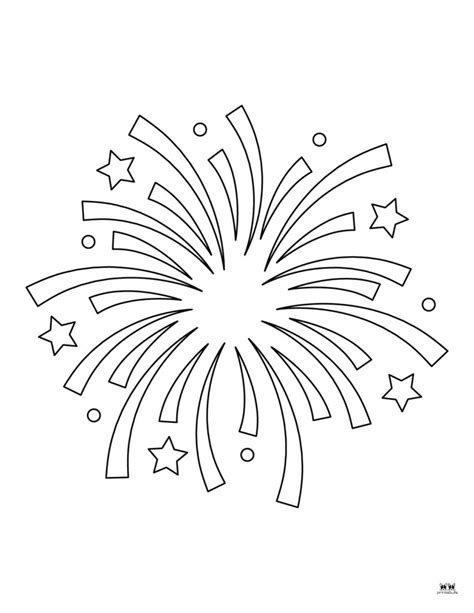 Fourth Of July Coloring Pages Fireworks Shows