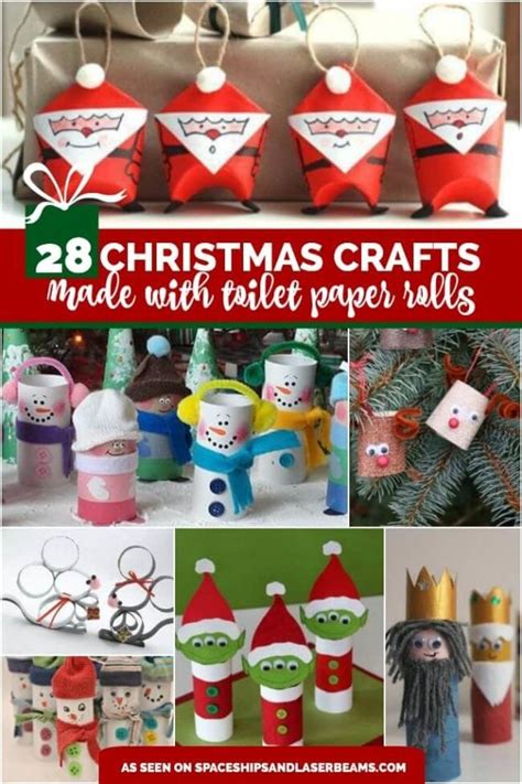 28 Christmas Crafts Made From Toilet Paper Rolls - Spaceships and Laser Beams