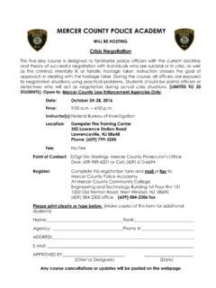 MERCER COUNTY POLICE ACADEMY - Mercer County … / mercer-county-police-academy-mercer-county.pdf ...