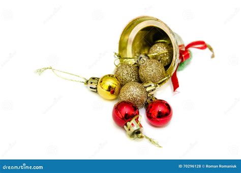 Christmas spheres isolated stock photo. Image of ball - 70296128