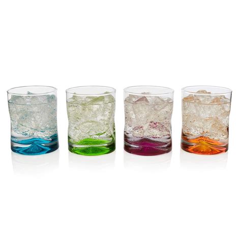 Libbey Impressions Colors Rocks Glasses, Set of 4 | Flute glass, Drinking glass sets, Wine glass set