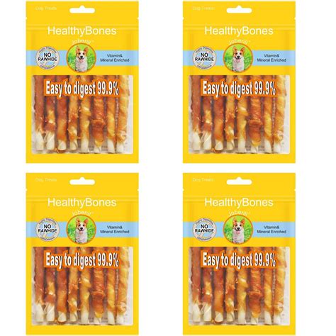 HealthyBones Chicken Breast Wrapped Natural Dog Treats for Yorkipoo and Other Small Hybrid Dogs ...