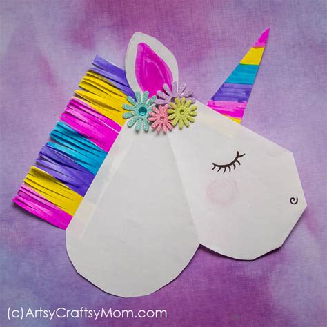 DIY Unicorn Valentine Paper Puppet