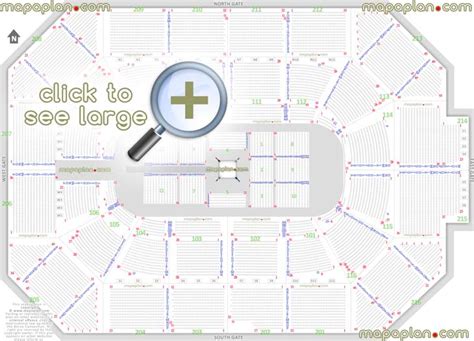 Allstate Arena seat & row numbers detailed seating chart, Rosemont - MapaPlan.com