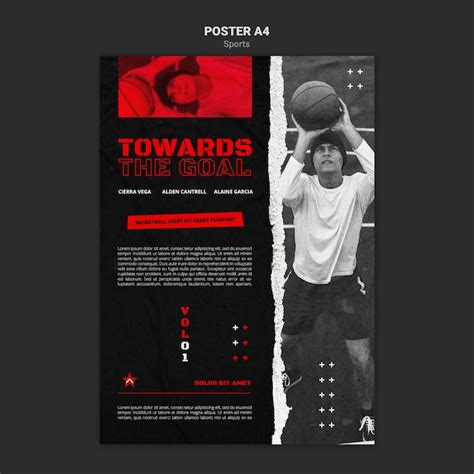 Free PSD | Sports poster template