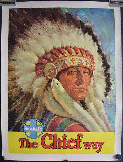 SANTA FE, THE CHIEF WAY, Original Vintage American Travel Poster ...