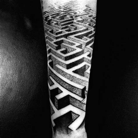 60 Labyrinth Tattoo Designs For Men - Maze Ink Ideas