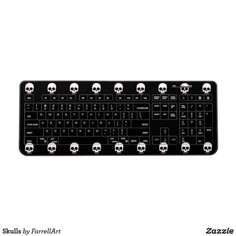 Skulls Wireless Keyboard | Skull gifts, Skull, Gifts