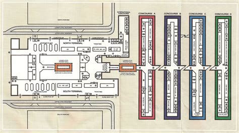 Atlanta Airport Terminal T Map | Map of Atlantic Ocean Area