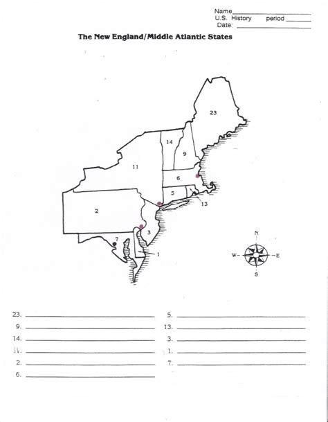 Northeast Region Blank Map North East Printable Of The Diagram | Printable Map Northeast Region ...