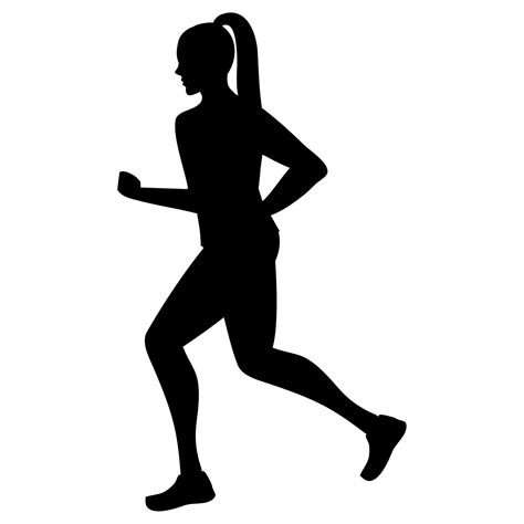 female athlete running sport silhouette 12580741 Vector Art at Vecteezy