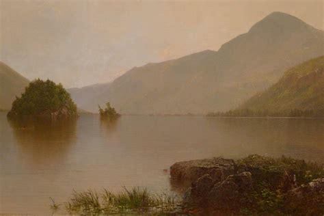 John Frederick Kensett. Lake George. 1869. | Landscape paintings, Landscape, Lake george