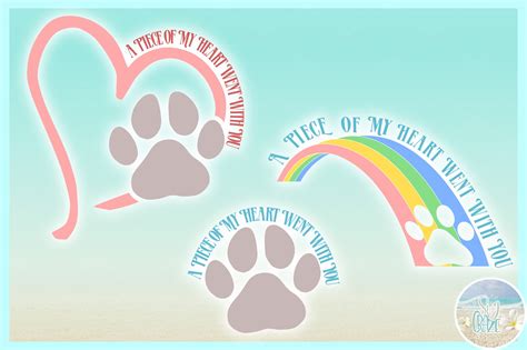 Pet Memorial Quote Rainbow Bridge SVg and DXF files (92408) | SVGs | Design Bundles