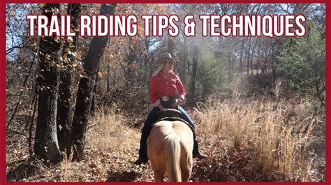 Trail Riding.. Tips, and Techniques 👌🐎 ️.. Enjoy - YouTube