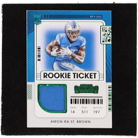 Amon-Ra St. Brown 2021 Panini Contenders Rookie Ticket Swatches Variation #31 RC | Pristine Auction