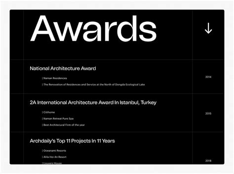 Awards Layout Website Design by Hey Design Studio on Dribbble