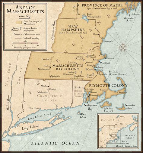 New England Colonies in 1677 | Genealogy map, Plymouth colony, American ...