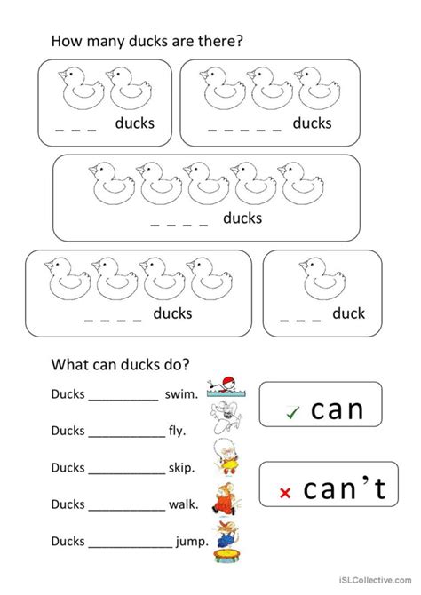 Five little ducks song and nursery r…: English ESL worksheets pdf & doc