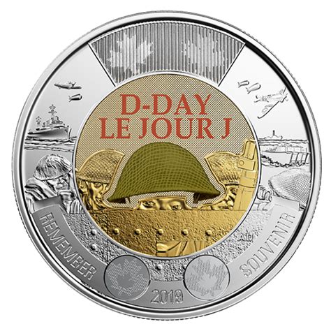 2019 Canadian $2 75th Anniversary of D-Day Special Wrap Coin Roll Collection