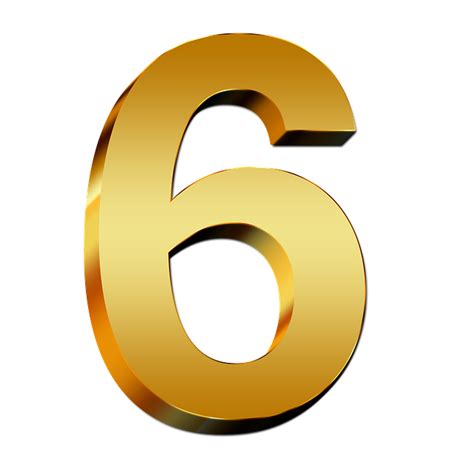 Free illustration: Pay, Gold, Six, Number, Digit, 3D - Free Image on Pixabay - 634909