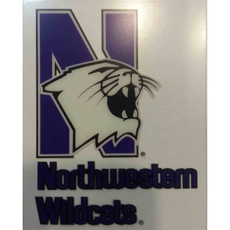 Northwestern Wildcats Static Cling Outside Application Decal with ...