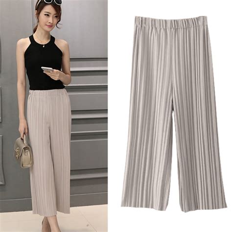 Summer Trendy Women Ladies Casual Long Loose Fit Pants Cool Chiffon Trousers | eBay