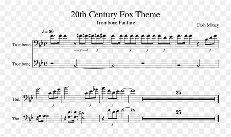 20th Century Fox Theme Sheet Music Composed By Cash - 20th Century Fox ...