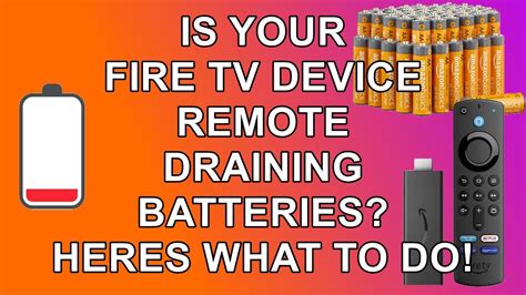 Is your Firestick Remote Draining Batteries - Here's What You Need To Do! - YouTube