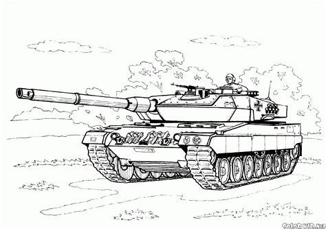 Dibujo para colorear - Tanque alemán