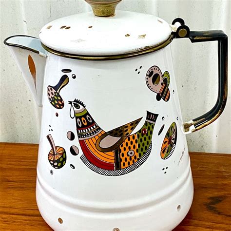 Enamel Coffee Pot - Etsy