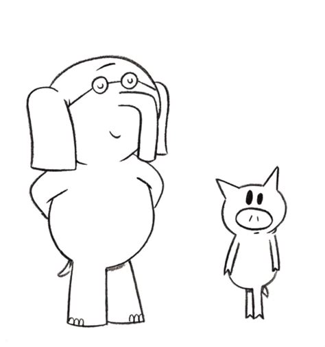 Elephant and Piggie Coloring Pages - BubaKids.com