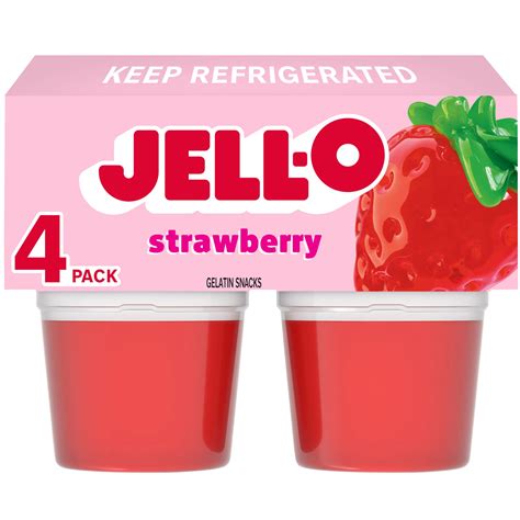 Jell-O Strawberry Gelatin Snacks - Shop Pudding & gelatin at H-E-B