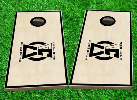 CA Logo Natural Cornhole Boards | Cornhole Addicts