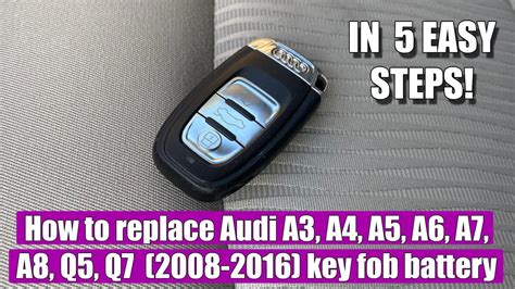 how to replace audi key fob battery Arhive - Tutoriale din service