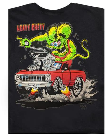 Rat Fink Heavy Chevy T-Shirt Black RF21B RF21B6 XXX-Large (3XL)