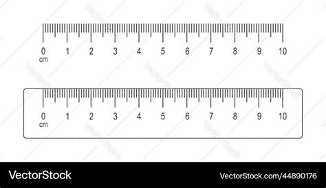 10 centimeters scale and ruler isolated on white Vector Image