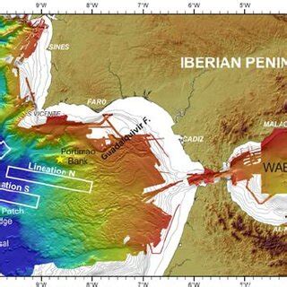 Topographic and bathymetric map of the Alboran Sea and Gulf of Cadiz ...