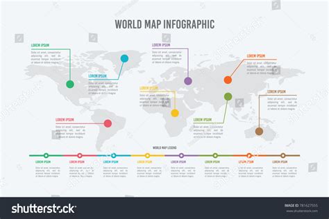 World Map Infographic Legend Template Design Stock Vector (Royalty Free) 781627555 | Shutterstock