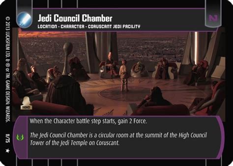 Jedi Council Chamber Card - Star Wars Trading Card Game