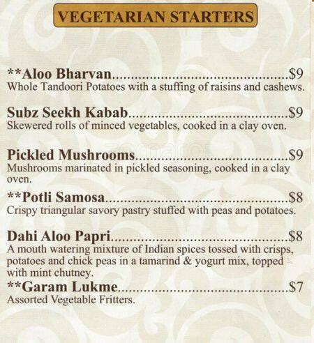 Bukhara Grill Menu, Menu for Bukhara Grill, Turtle Bay, New York City ...