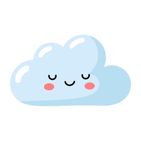 Cute cloud cartoon icon. 18931690 PNG