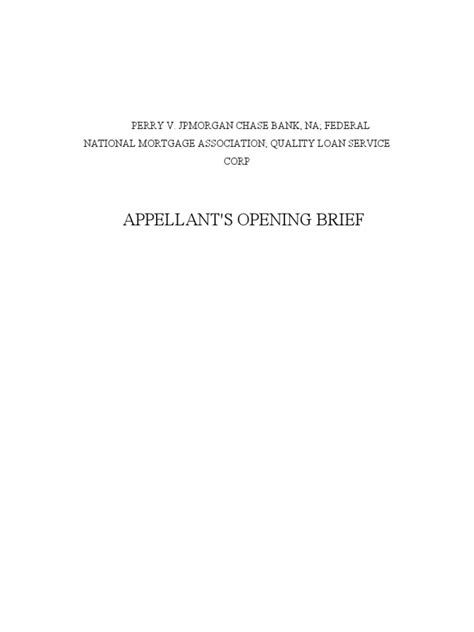 Appellant's Opening Brief | Foreclosure | Summary Judgment