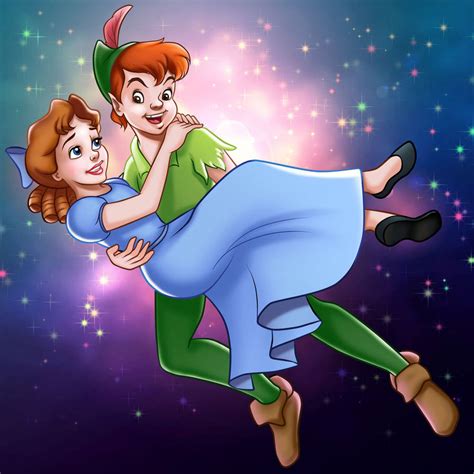 Wendy and Peter by madam-marla on DeviantArt