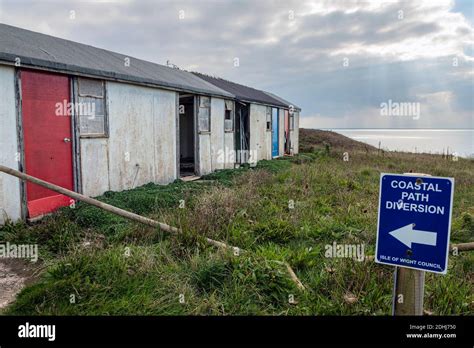 The diverted coast path and holiday chalets abandoned because of cliff ...