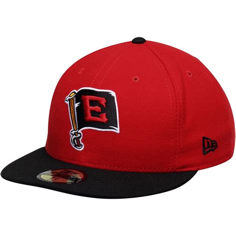 Men's Erie SeaWolves New Era Red/Black Alternate 1 Authentic 59FIFTY ...