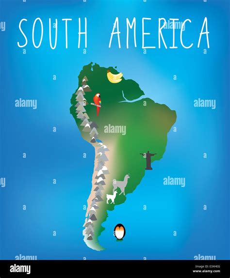 South America Landmarks Map