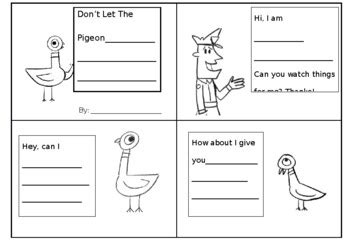 Don't Let The Pigeon Drive The Bus ... Make your own booklet activity ...