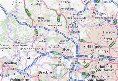 MICHELIN Farnham Common map - ViaMichelin