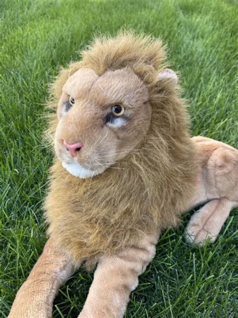 VINTAGE LARGE REALISTIC Lion Kelly Toy Stuffed Animal Plush Laying Foam Head $64.95 - PicClick